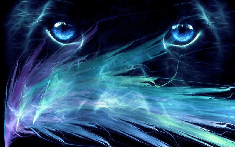 Glowing Blue Eyes — Mystical