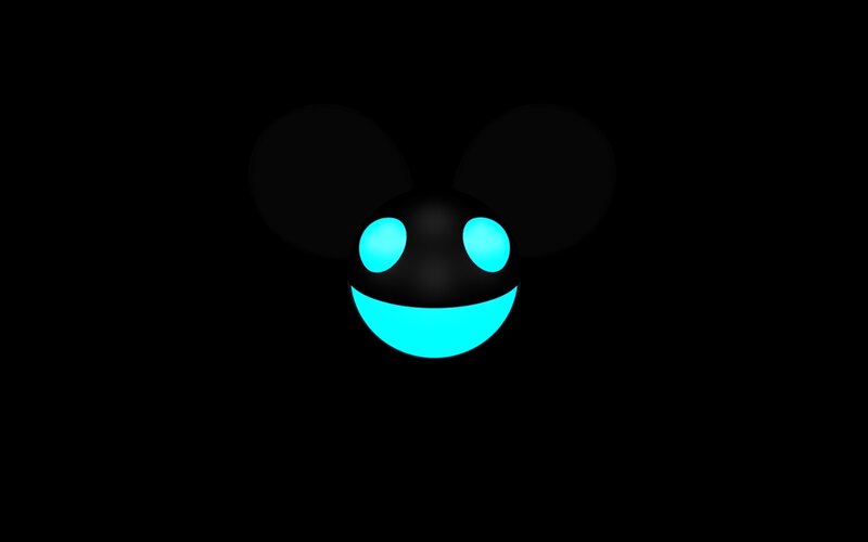 Glowing Blue Face — Black