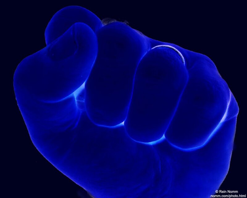 Glowing Blue Fist
