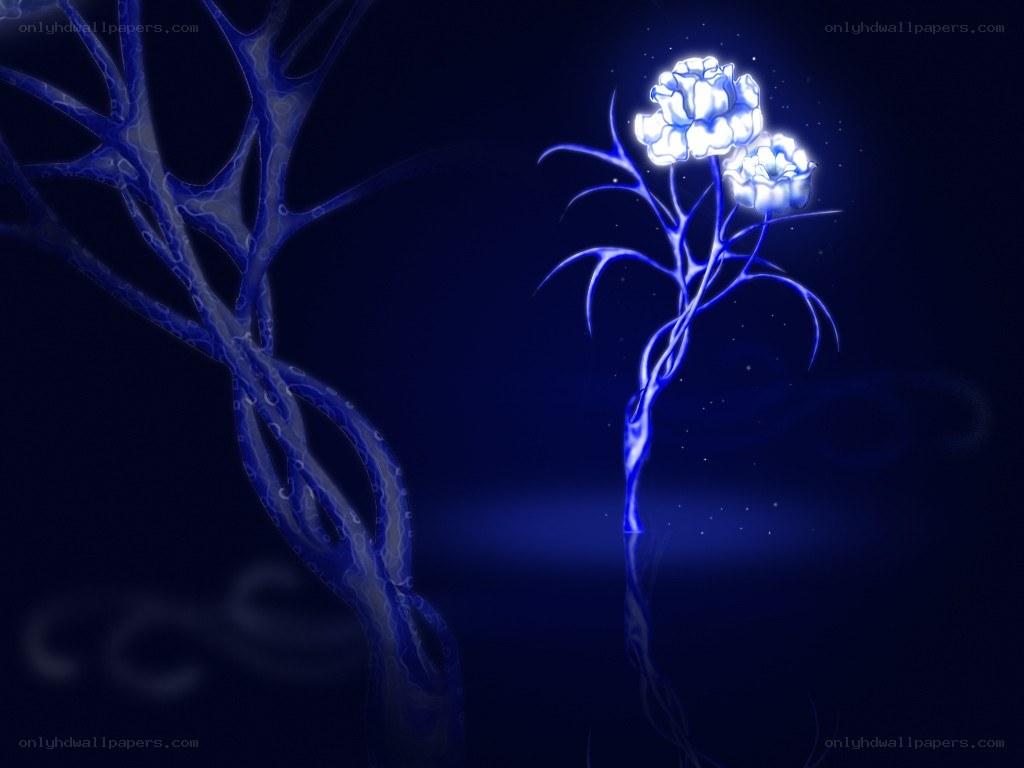 glowing blue flower plant
