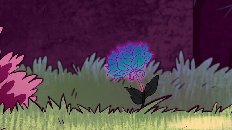 Glowing Blue Flower — Purple