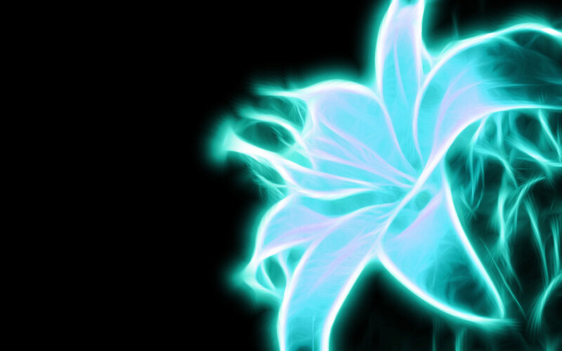 glowing blue flower