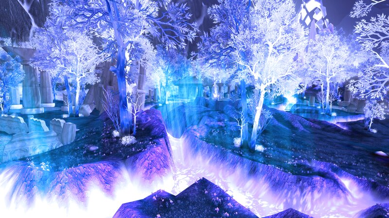 Glowing Blue Forest