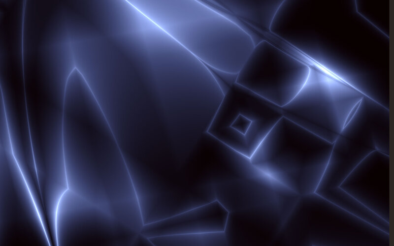 Glowing Blue Fractal Shapes