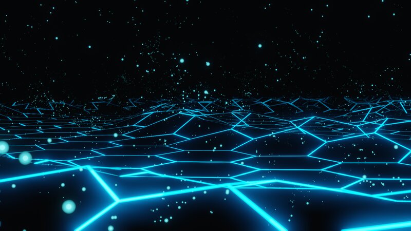 Glowing Blue Grid