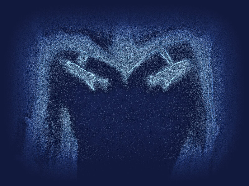 Glowing Blue Hands — Mysterious