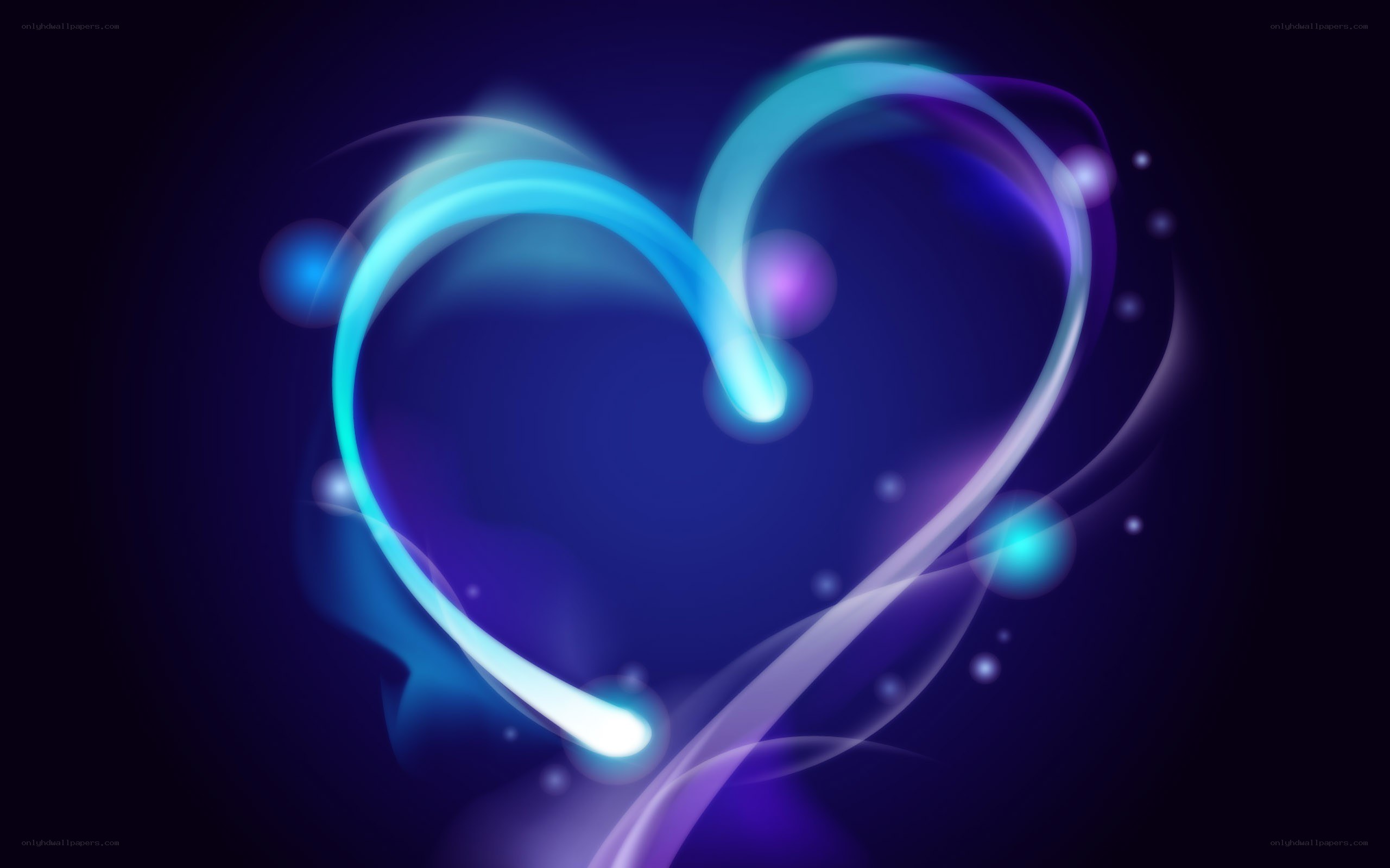 glowing blue heart animation