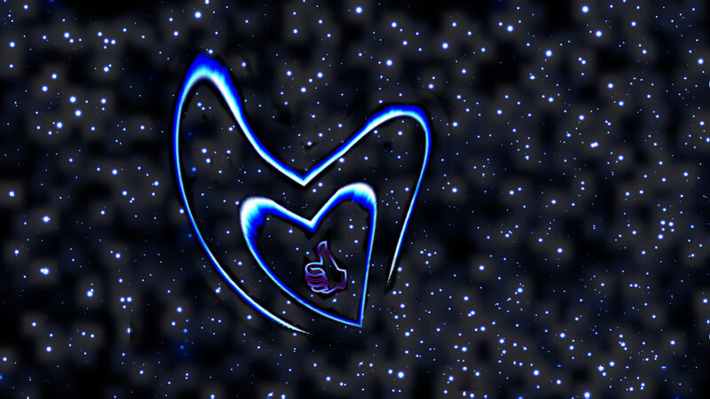 Glowing Blue Heart — Cosmic