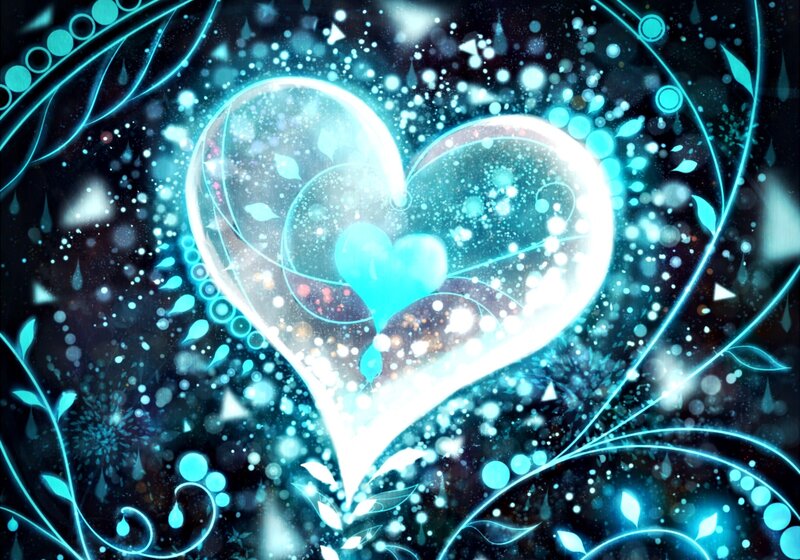 Glowing Blue Heart — Magical