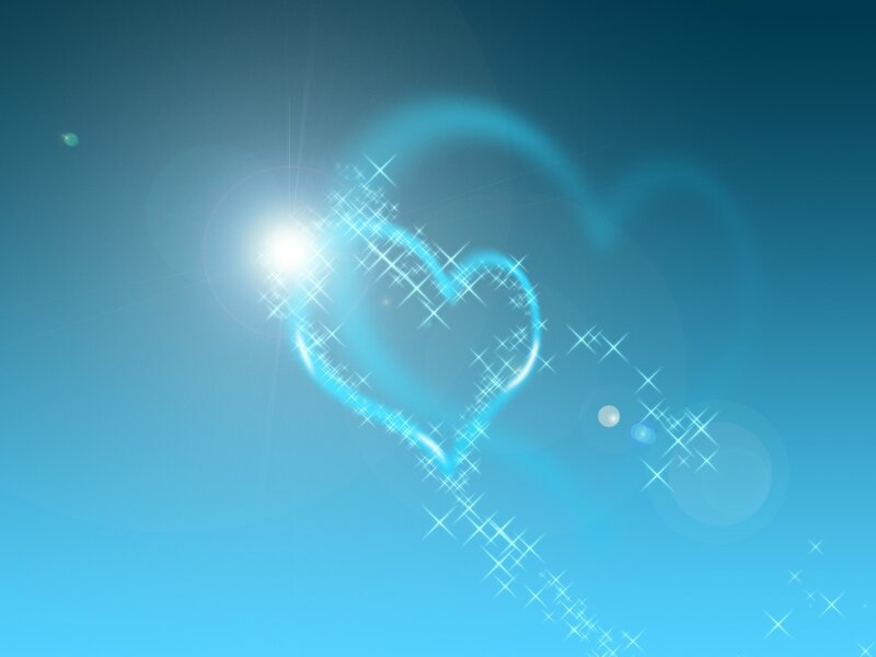 Glowing Blue Heart