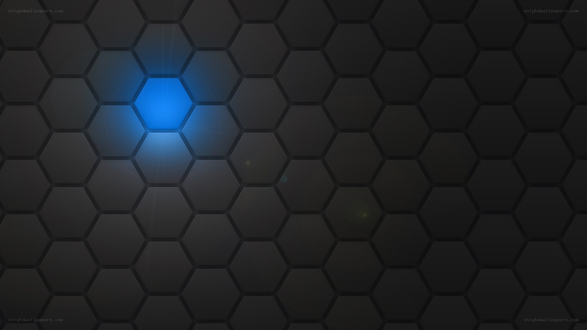 glowing blue hexagon pattern