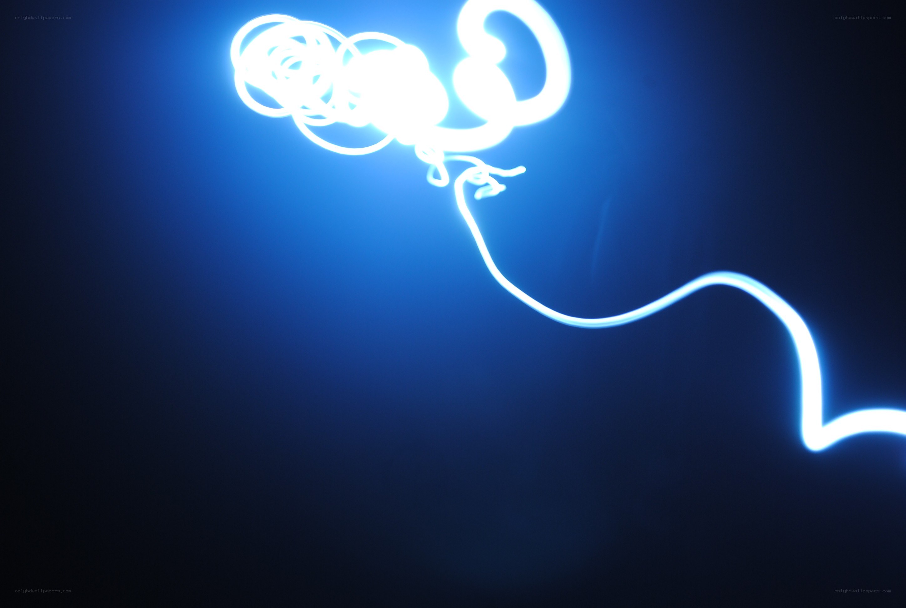 glowing blue light art
