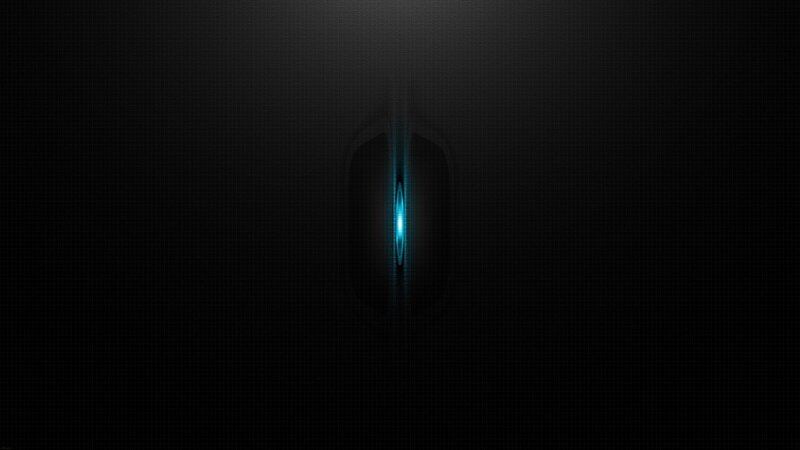 Glowing Blue Light on Dark Surface
