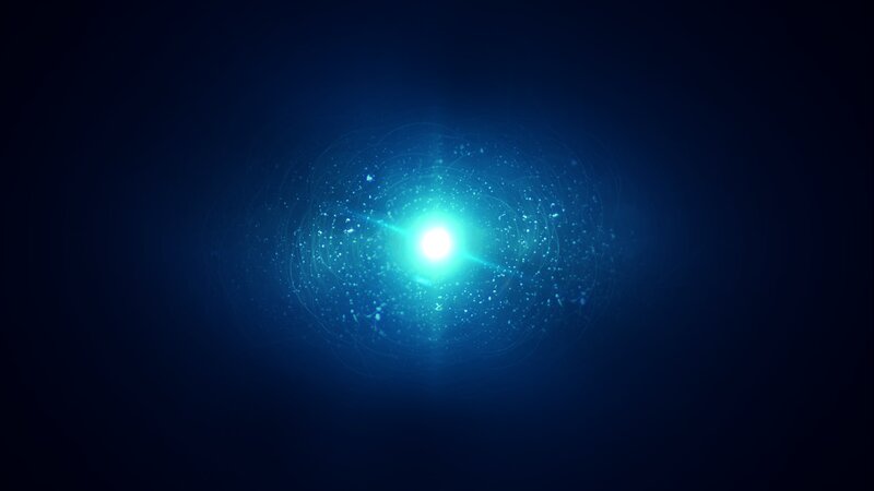 Glowing Blue Light Sphere