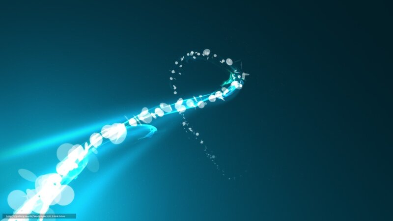 Glowing Blue Light Trail — Serene, Digital Art