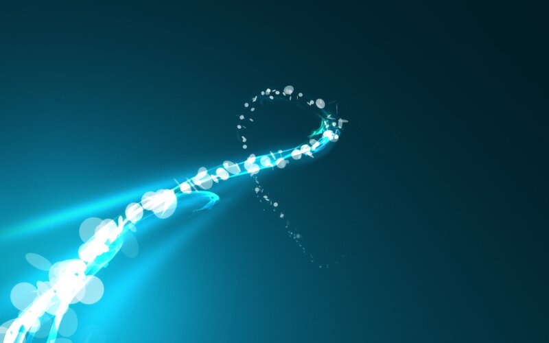 Glowing Blue Light Trail — Serene