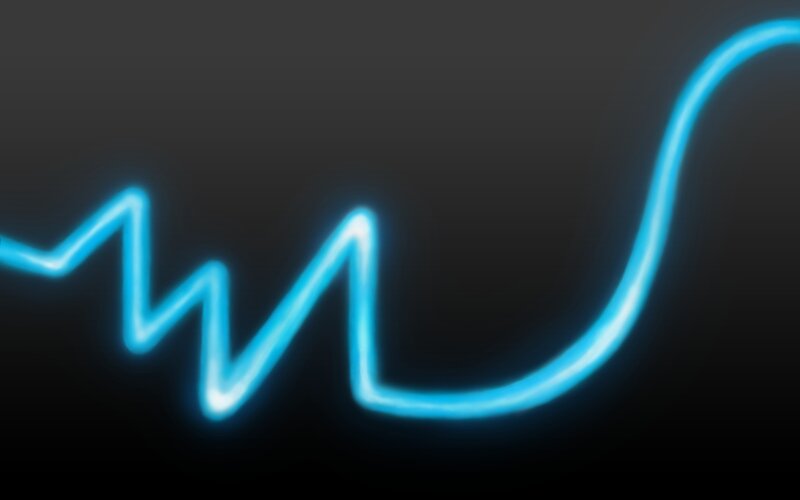 Glowing Blue Line