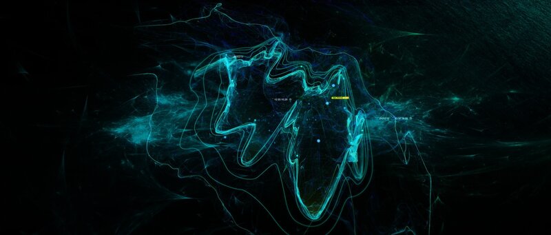 Glowing Blue Lines on Dark Background — Mysterious