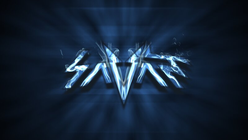 Glowing Blue Logo — Dramatic