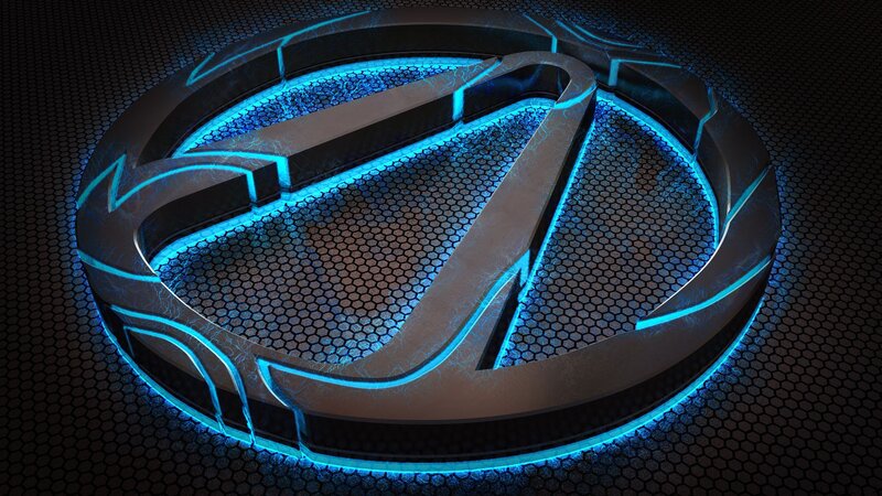 Glowing Blue Logo — Futuristic