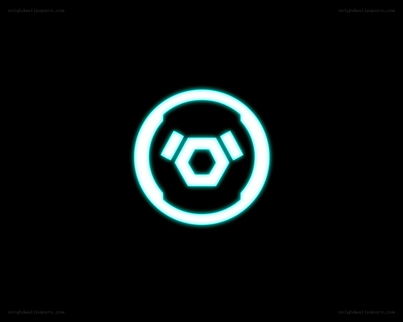 glowing blue logo icon
