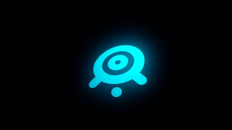 Glowing Blue Logo — Minimalist