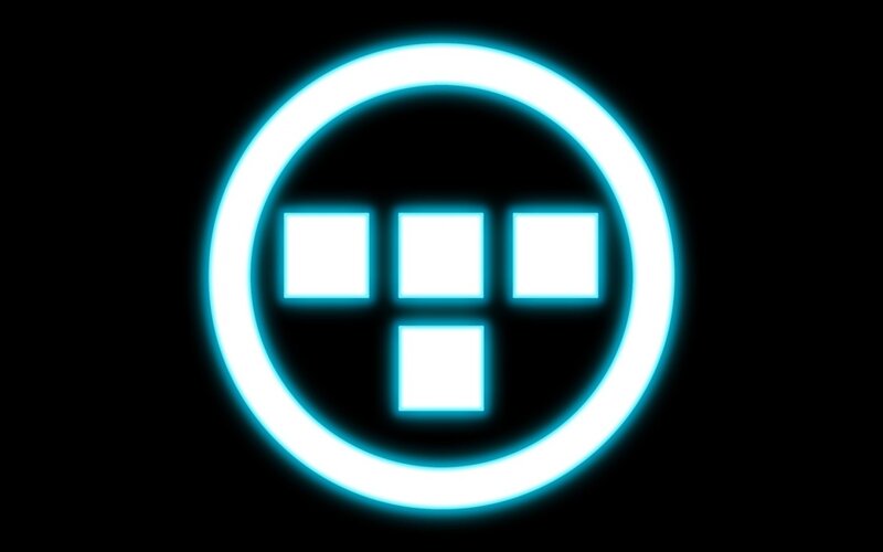 Glowing Blue Logo — Neon
