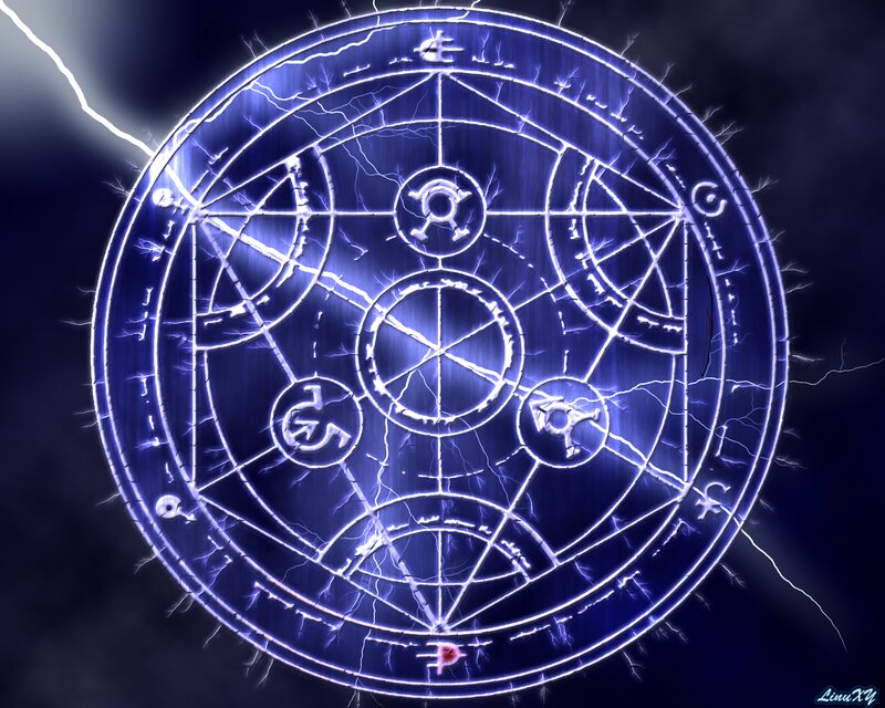 Glowing Blue Magic Circle — Dramatic, Digital Art