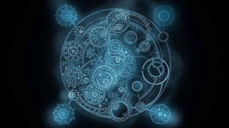 Glowing Blue Magical Circle — Mystical, Digital Art