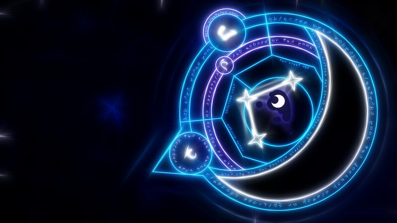 Glowing Blue Magical Circle — Mystical, Night