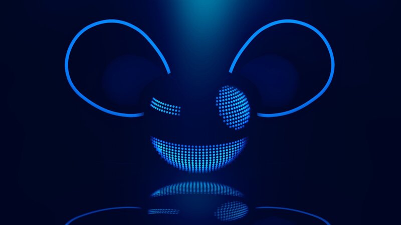 Glowing Blue Mask — Dark, Night, Digital Art, Light