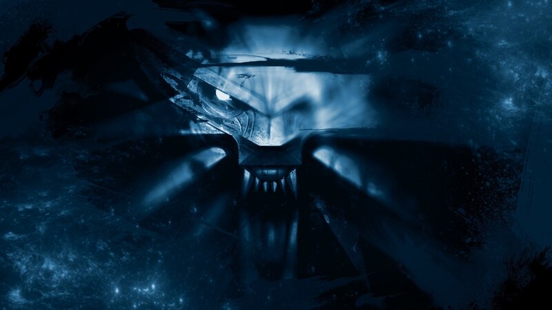 Glowing Blue Monster Face
