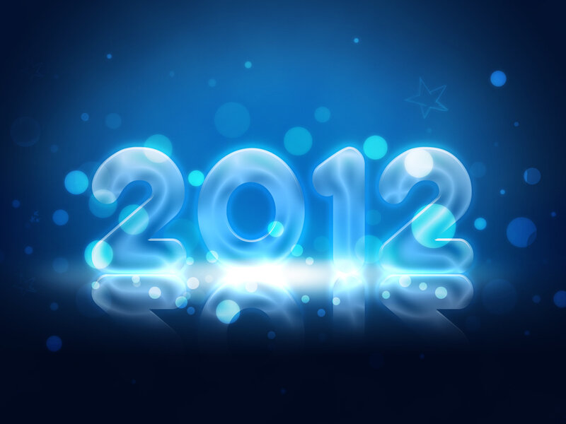 Glowing Blue Numbers — Celebratory