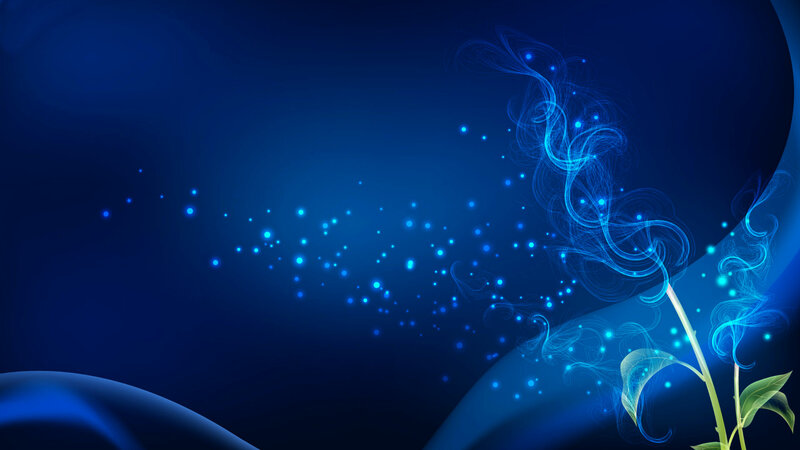 Glowing Blue Plant — Serene