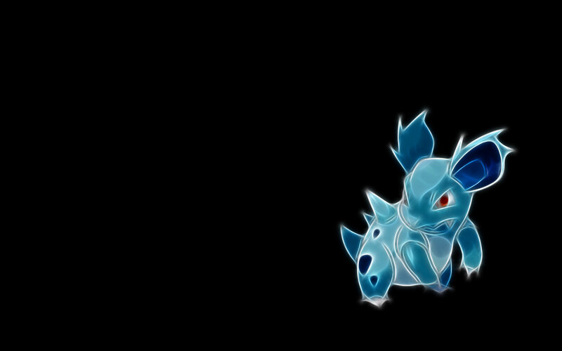 glowing blue pokémon character