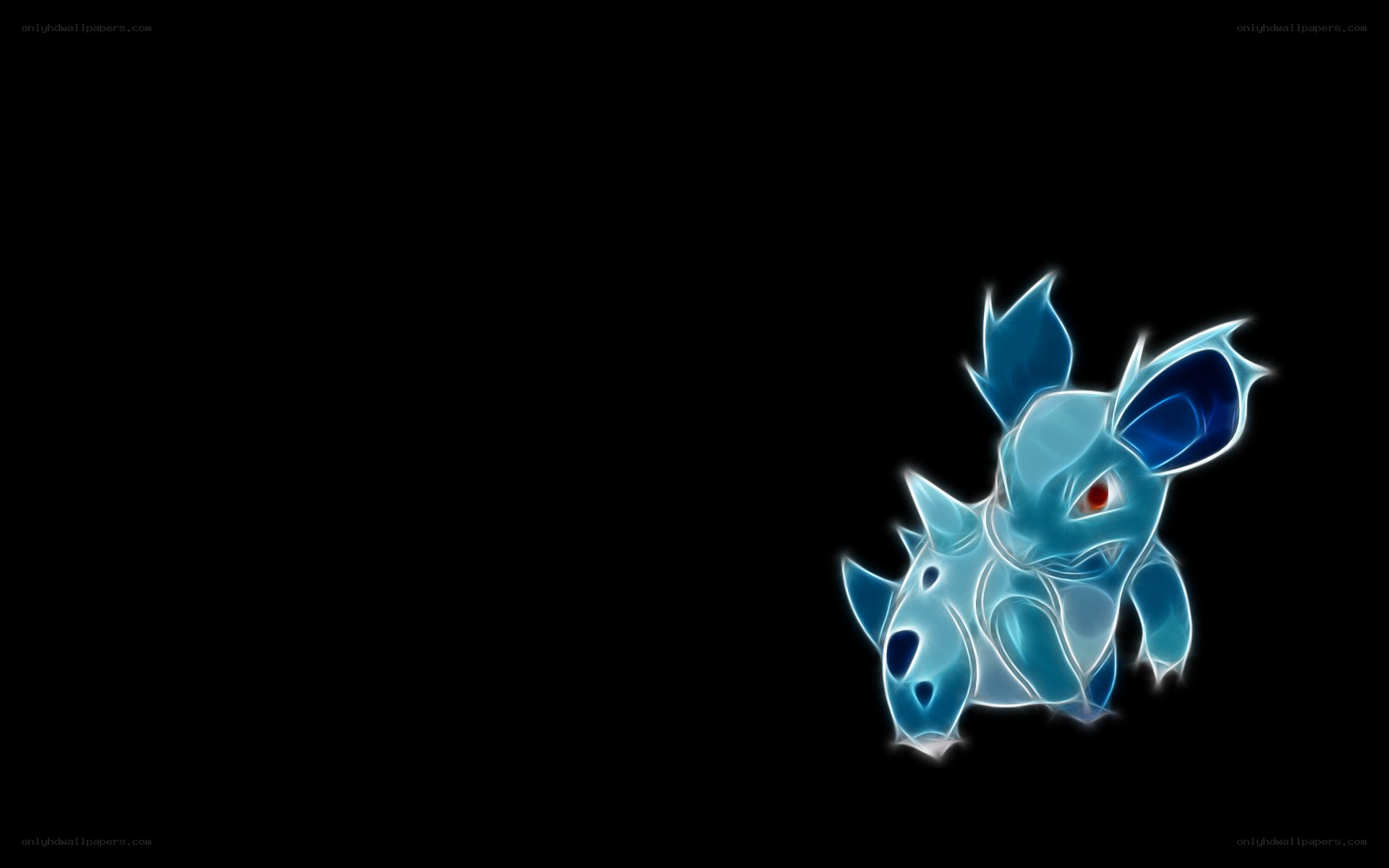 glowing blue pokémon character