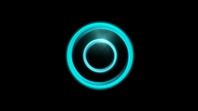 glowing blue rings animation