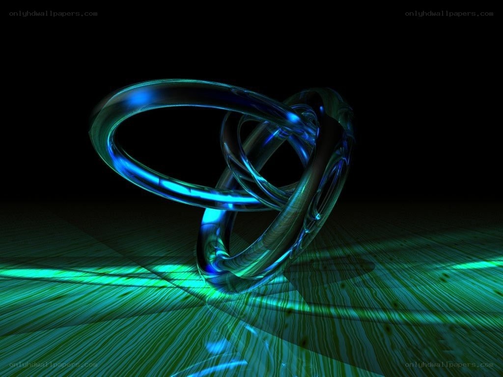 glowing blue rings on green surface