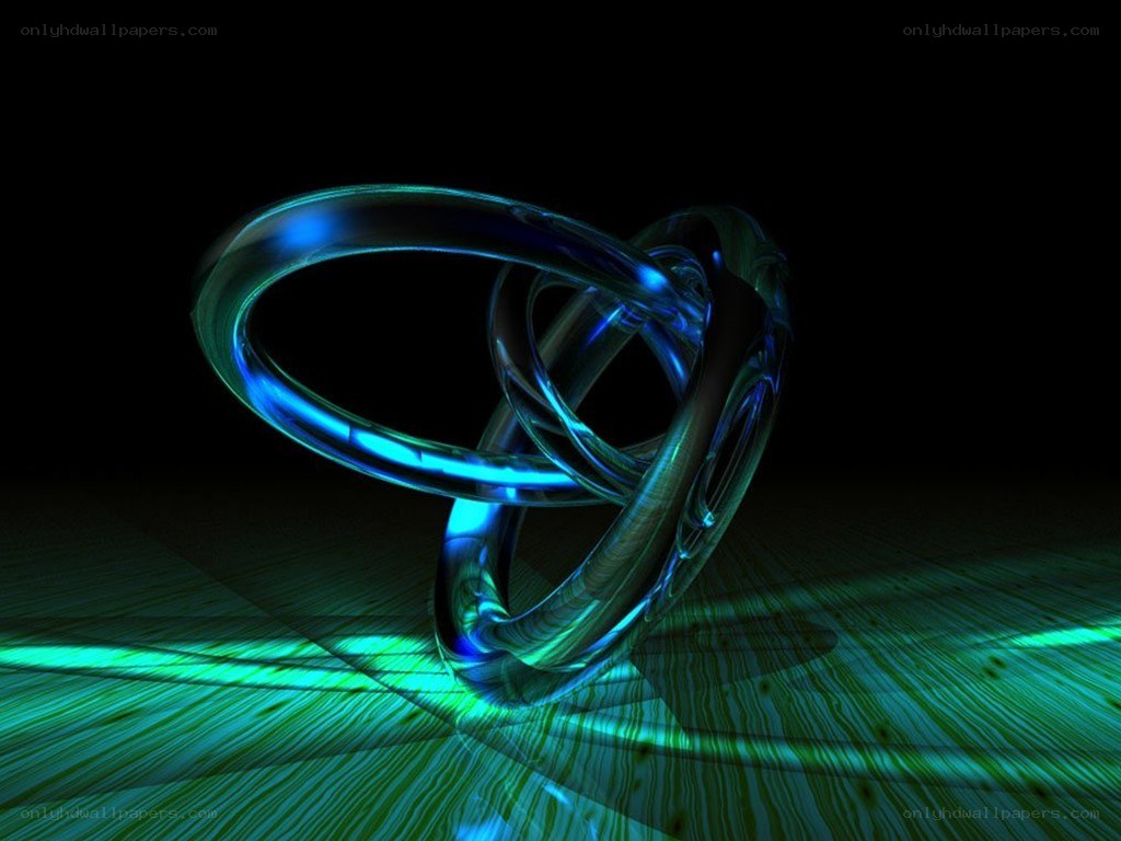 glowing blue rings on green surface