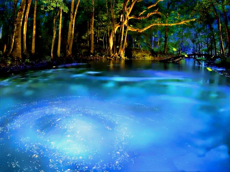 Glowing Blue River