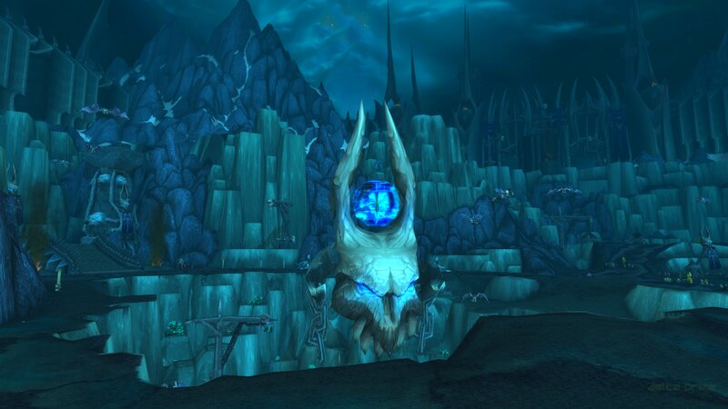 Glowing Blue Skull — Dark, Ominous