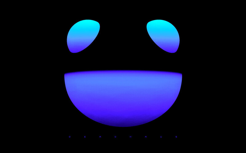 glowing blue smiley face