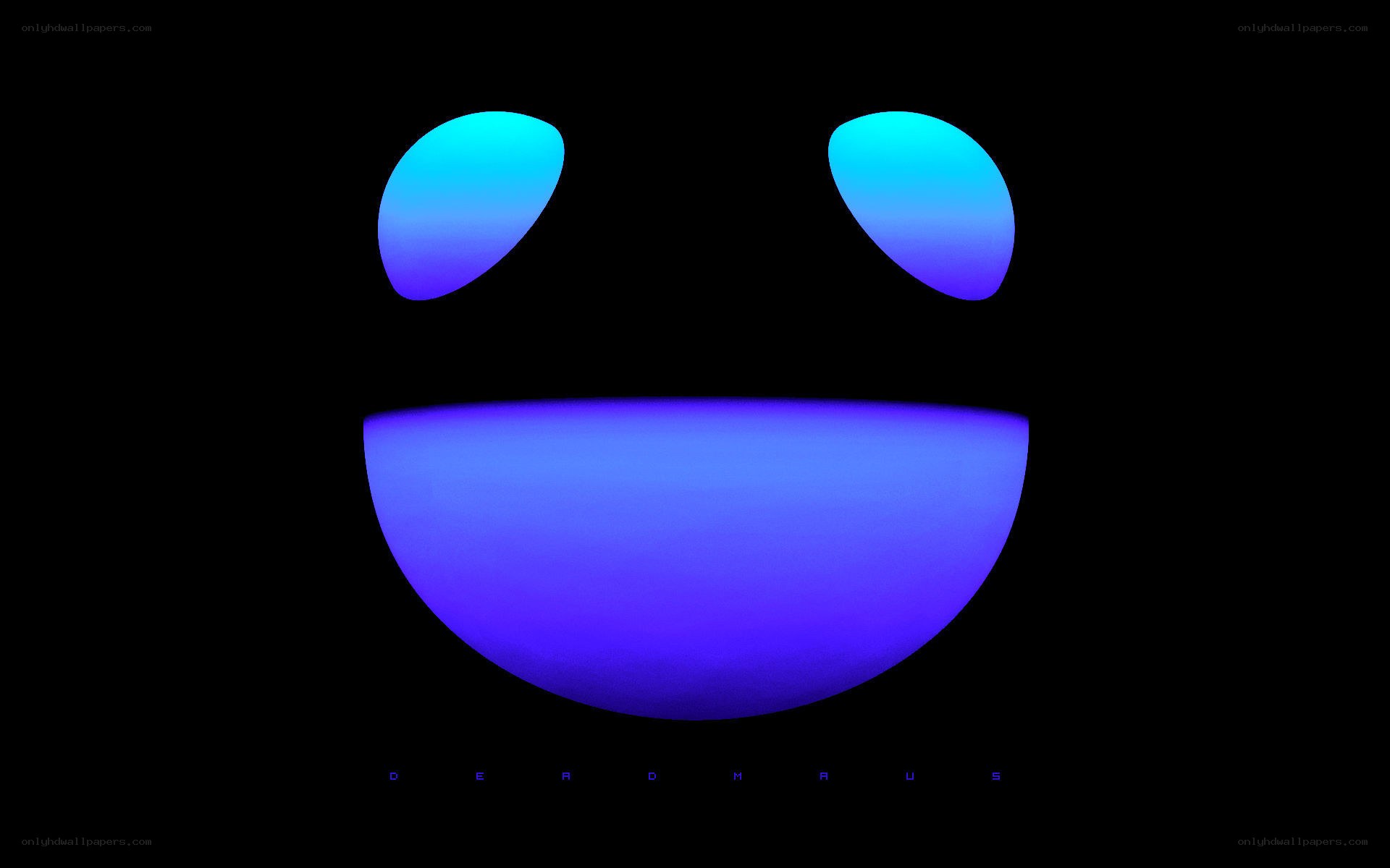 glowing blue smiley face