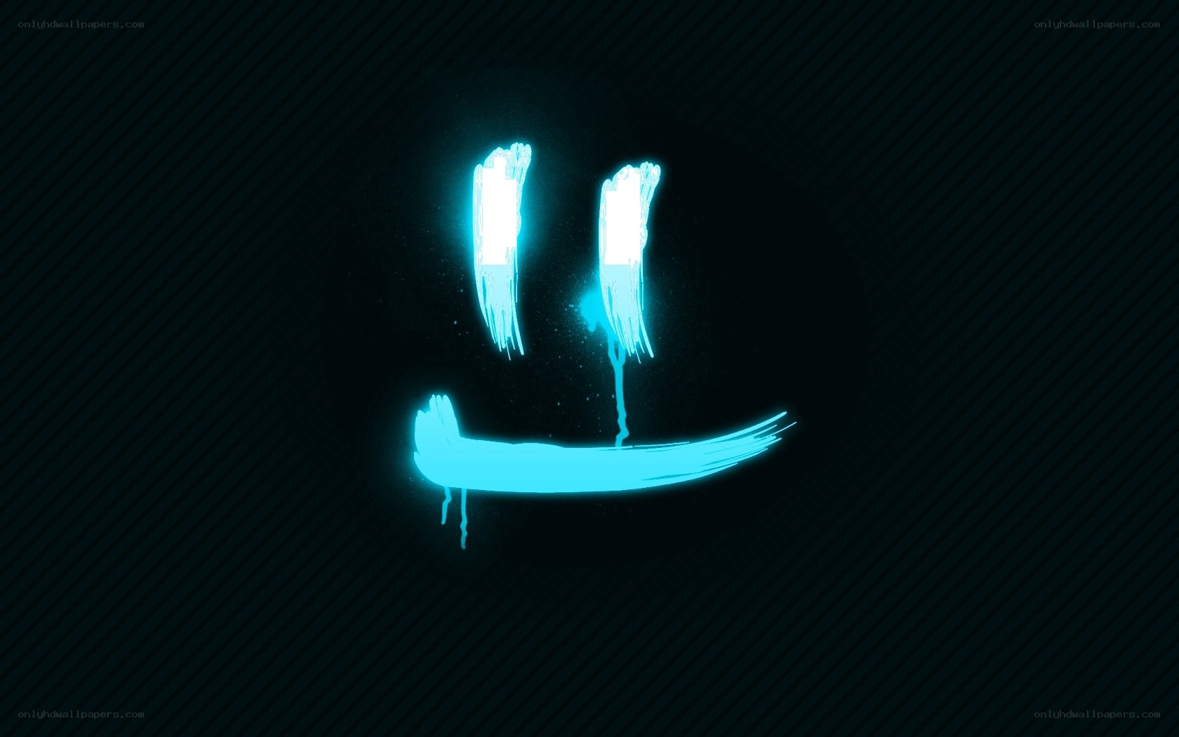 glowing blue smiley face
