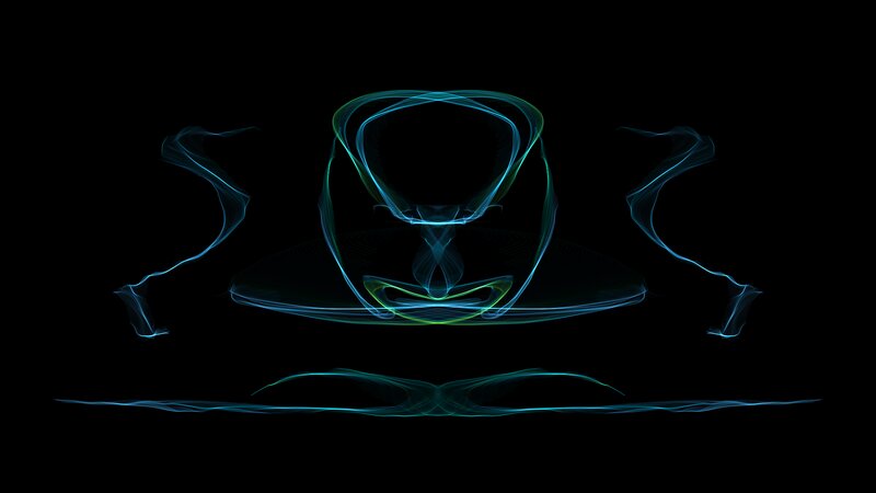 Glowing Blue Smoke Patterns