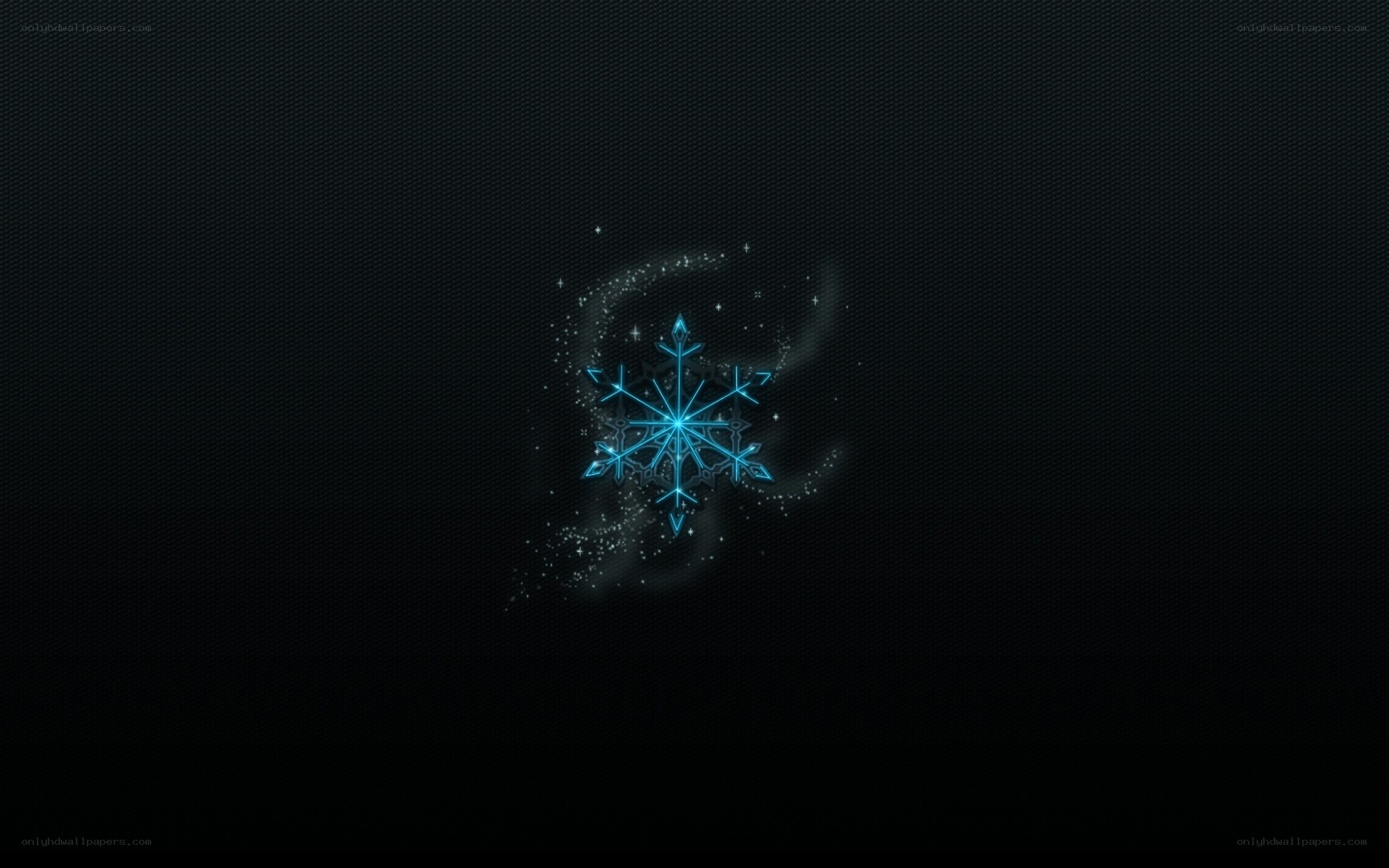 glowing blue snowflake