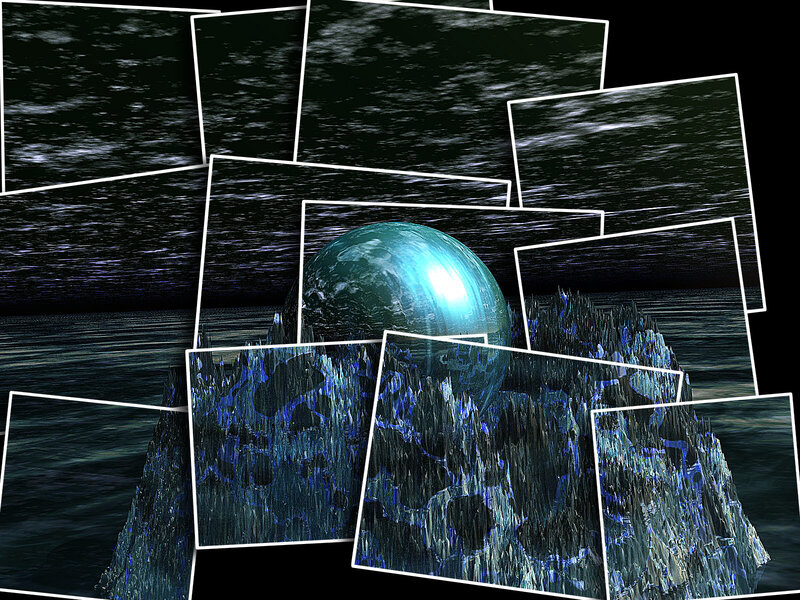 Glowing Blue Sphere — Dramatic, Night