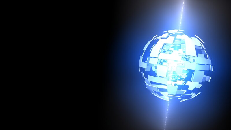 Glowing Blue Sphere — Dramatic