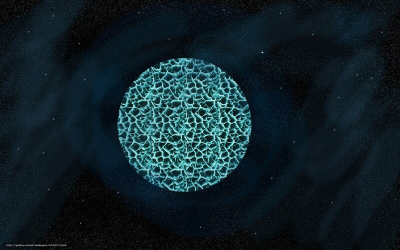 glowing blue sphere in space