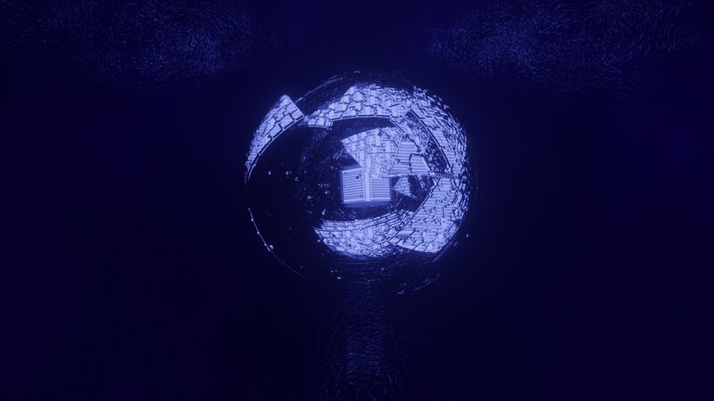 Glowing Blue Sphere — Mysterious, Night